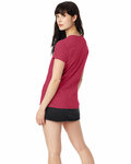 hanes s04v ladies nano-t ® cotton v-neck t-shirt Back Thumbnail