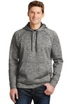 sport-tek st225 posicharge ® electric heather fleece hooded pullover Front Thumbnail