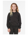 bella + canvas 3901y youth sponge fleece raglan sweatshirt Front Thumbnail