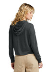 district dt1390l women's perfect tri ® midi long sleeve hoodie Back Thumbnail