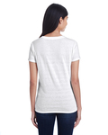 threadfast apparel 252rv ladies' invisible stripe v-neck t-shirt Back Thumbnail