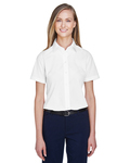 devon & jones d620sw ladies' crown woven collection™ solid broadcloth short-sleeve shirt Side Thumbnail