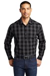 port authority w670 everyday plaid shirt Front Thumbnail