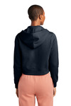 district dt6103 women's v.i.t. ™ fleece full-zip hoodie Back Thumbnail