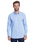 Artisan Collection by Reprime RP220 Men's Microcheck Gingham Long-Sleeve Cotton Shirt Front Thumbnail