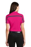 Port Authority L547 Ladies Silk Touch™ Performance Colorblock Stripe Polo Back Thumbnail