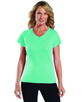 LAT 3507 Ladies' V-Neck Fine Jersey T-Shirt Front Thumbnail