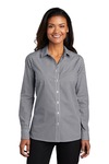 port authority lw644 ladies broadcloth gingham easy care shirt Front Thumbnail