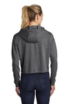 sport-tek lst298 ladies posicharge ® tri-blend wicking fleece crop hooded pullover Back Thumbnail