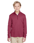 Team 365 TT31HY Youth Zone Sonic Heather Performance Quarter-Zip Front Thumbnail