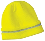 cornerstone cs800 enhanced visibility beanie with reflective stripe Front Thumbnail