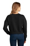 district dt1105 women's perfect weight ® fleece cropped crew Back Thumbnail