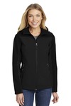 port authority l335 ladies hooded core soft shell jacket Front Thumbnail