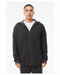 bella + canvas 3759 unisex sponge fleece dtm full-zip hooded sweatshirt Front Thumbnail