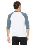 Bella + Canvas 3200 Unisex 3/4-Sleeve Baseball T-Shirt Back Thumbnail
