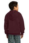 Port & Company PC90YZH Youth Core Fleece Full-Zip Hooded Sweatshirt Back Thumbnail