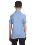 Hanes 054Y Youth 50/50 EcoSmart® Jersey Knit Polo Back Thumbnail