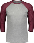 LAT 6930 Unisex Baseball Tee Front Thumbnail
