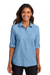 port authority lw960 ladies long sleeve uv daybreak shirt Front Thumbnail