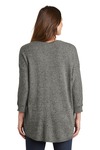 port authority lsw416 ladies marled cocoon sweater Back Thumbnail
