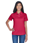 ultraclub 8445l ladies' cool & dry stain-release performance polo Back Thumbnail