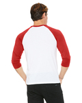 Bella + Canvas 3200 Unisex 3/4-Sleeve Baseball T-Shirt Back Thumbnail