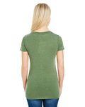 threadfast apparel 208b ladies' vintage dye short-sleeve v-neck t-shirt Back Thumbnail