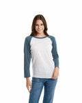 Next Level 6051 Unisex Tri-Blend 3/4-Sleeve Raglan T-Shirt Front Thumbnail