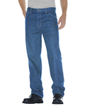 dickies 13293 unisex relaxed straight fit 5-pocket denim jean pant Front Thumbnail