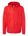 independent trading co. exp54lwz unisex lightweight windbreaker full-zip jacket Front Thumbnail
