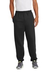 port & company pc90p essential fleece sweatpant with pockets Front Thumbnail