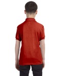 Hanes 054Y Youth 50/50 EcoSmart® Jersey Knit Polo Back Thumbnail