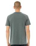 Bella + Canvas 3201 FWD Fashion Men's Heather CVC Raglan T-Shirt Back Thumbnail