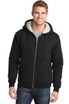 CornerStone CS625 Heavyweight Sherpa-Lined Hooded Fleece Jacket Front Thumbnail