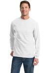 port & company pc61lsp long sleeve essential pocket tee Front Thumbnail
