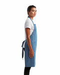 artisan collection by reprime rp154 unisex 'colours' recycled bib apron with pocket Side Thumbnail