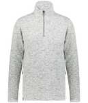 Holloway 223740 Ladies Alpine Sweater Fleece 1/4 Zip Pullover Front Thumbnail