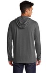 sport-tek st406 posicharge ® tri-blend wicking long sleeve hoodie Back Thumbnail