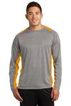Sport-Tek ST361LS Long Sleeve Heather Colorblock Contender ™ Tee Front Thumbnail