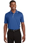 sport-tek k467 dri-mesh ® polo with tipped collar and piping Front Thumbnail