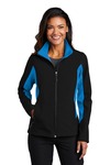 Port Authority L318 Ladies Core Colorblock Soft Shell Jacket Front Thumbnail