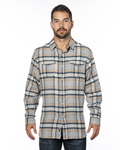 Burnside B8210 Men's Plaid Flannel Shirt Side Thumbnail