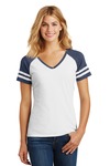 District DM476 Women's Game V-Neck Tee Front Thumbnail