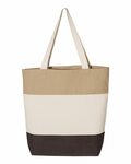 q-tees q125900 11l tri-color tote Front Thumbnail