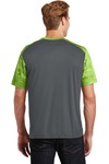 sport-tek st371 camohex colorblock tee Back Thumbnail