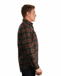 Burnside B8210 Men's Plaid Flannel Shirt Side Thumbnail