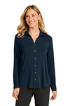 port authority lk5602 women's luxe knit button tunic Front Thumbnail