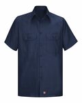 red kap sy60 short sleeve solid ripstop shirt Front Thumbnail