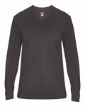 Badger Sport 4064 Ultimate Softlock Women's V Neck L Front Thumbnail
