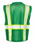 Kishigo B100-107 Mesh Enhanced Visibility Multi-Pocket Vest Back Thumbnail